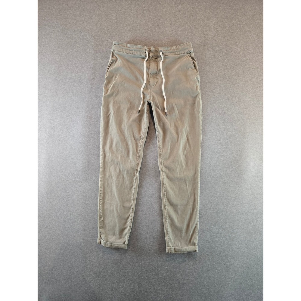 Paige Fraser Pants Mens 32x30 Tan Cuffed‎ Drawstring Lyocell Chino Stretch